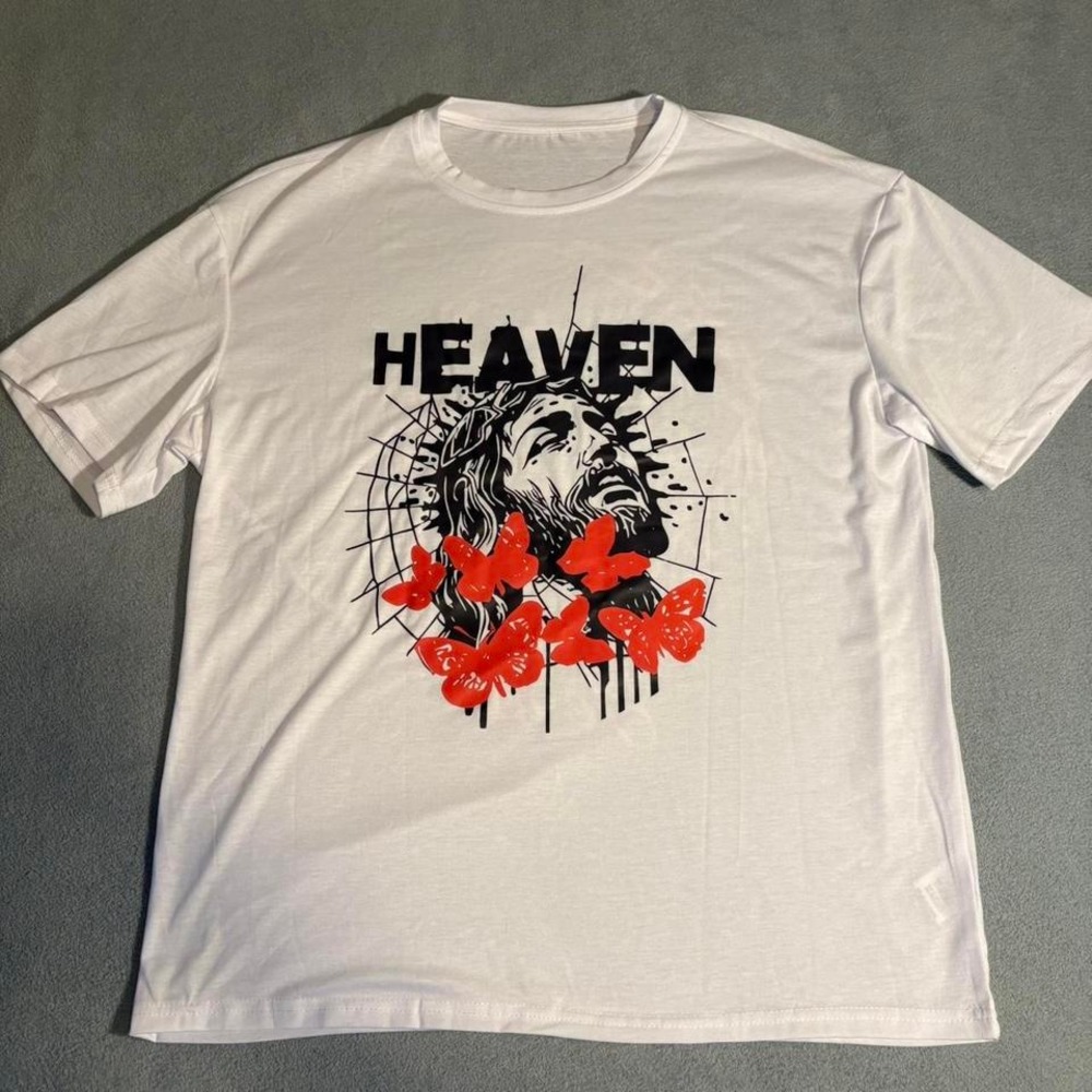White and red Christian streetwear graphic‎ tee #streetwear #religion